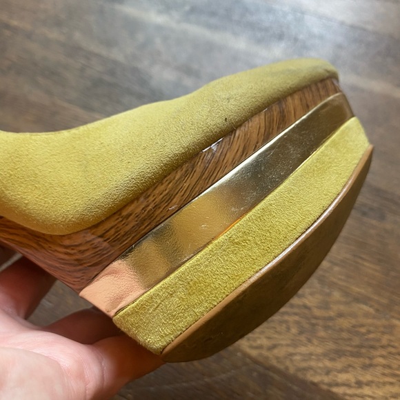 DONATED! 💛 Stilettos Lime Green Suede | Woodgrain - Picture 7 of 13